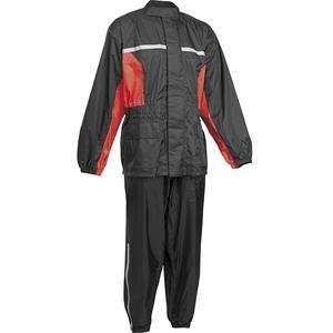  River Road High N Dry Two Piece Rainsuit   2X Large/Black/Red 