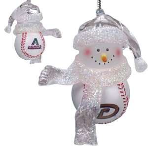   Diamondbacks MLB Home Run Snowman Ornament (3) 