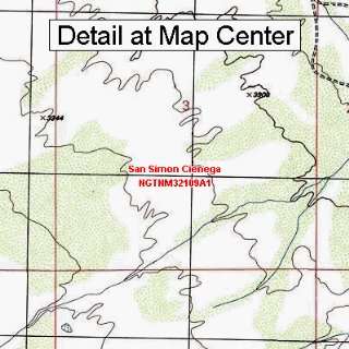 USGS Topographic Quadrangle Map   San Simon Cienega, New Mexico 
