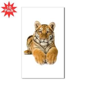  Sticker (Rectangle) (10 Pack) Bengal Tiger Youth 