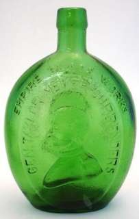 Empire Glass Works Green General Taylor Bottle  