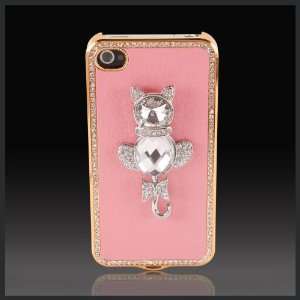  Bling Jeweled Kitty Cat on Pink Elite Collection Luxury 