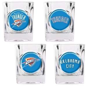  Oklahoma City Thunder 4pc Square Shot Glass Set Sports 