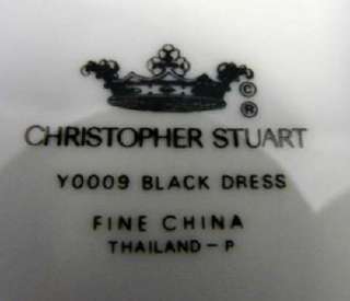CHRISTOPHER STUART CHINA BLACK DRESS Y0009 SOUP BOWL  