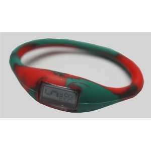   TRU 24 Small Silicone Band Sports Watch   Green Red