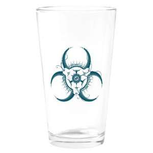  Pint Drinking Glass Biohazard Symbol 