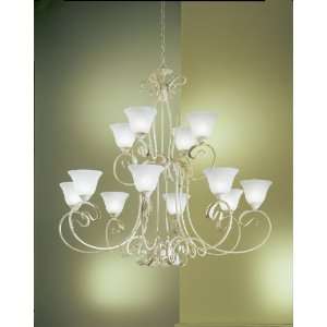 Classic Lighting 68309 IG Ivory Gold / White Glass Manilla 50 Wrought 