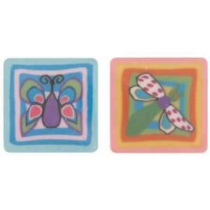  Cane Twin Square Dragonfly & Butterfly