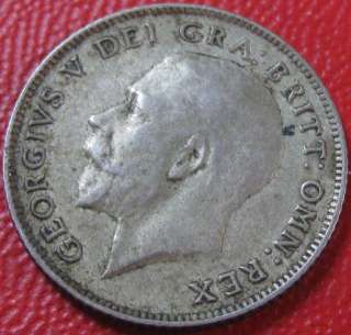 GREAT BRITAIN 1922 SILVER SIXPENCE AS PICTURED T19  
