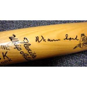  Warren Spahn Signed Bat   Rawlings Adirondack PSA DNA 