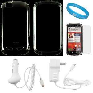 Cover for T Mobile New Motorola Cliq 2 Android Mobile Phone + Clear 