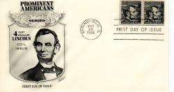1966 FIRST DAY COVER  LINCOLN FOUR CENT COIL  