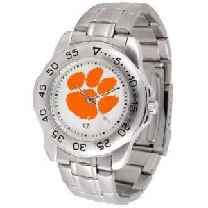  Clemson Tigers Suntime Mens Sports Watch w/ Steel Band 