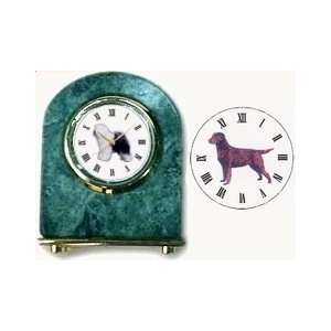  Labrador (Chocolate) Marble Arch Clock, 2.5 Inches Tall 