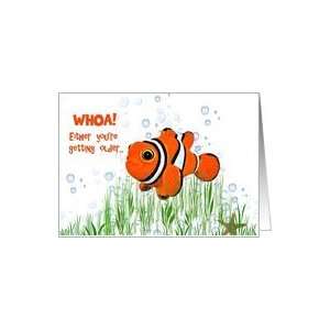 clown fish birthday humor Card
