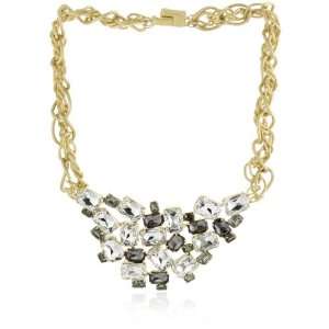  Ekatrina Sapphire Clustered Antique Gold Necklace 