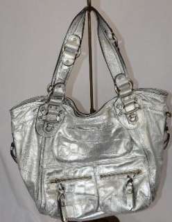 HTF Juicy Streets of Couture Silver LUX Croc Tote Bag  