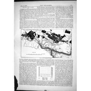  BILBAO IRON DISTRICT 1879 ENGINEERING IRON ORE SCALE MAP 