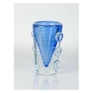 o Cobalt Blue Hand Blown Art Glass Vase L135: Everything 