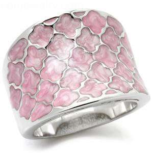  Swarovski Pink Stone Paver Ring 12 Pack