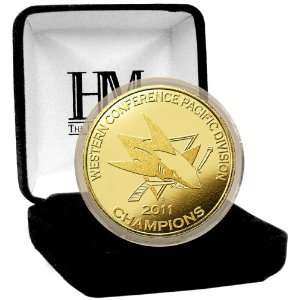  NHL San Jose Sharks 2011 Division Champs 24KT Gold Coin 