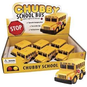  Sound And Light Die Cast Chubby School Bus: Toys & Games