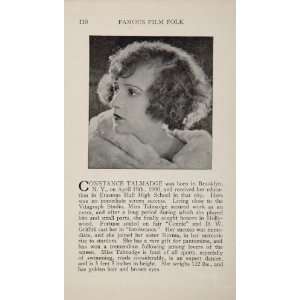  1925 Constance Talmadge George Fawcett Silent Film 