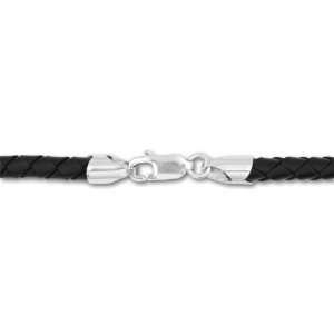  18 Braided Black Rubber Necklace 4.0mm Arts, Crafts 