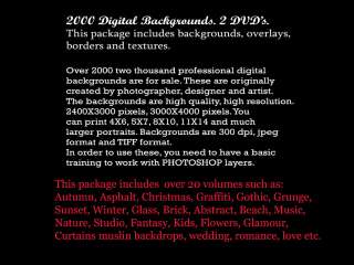 DIGITAL PHOTOGRAPHY BACKGROUNDS/ green screen 2,000 MEGA COLLECTION 