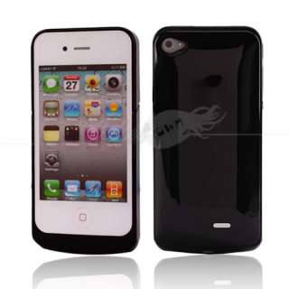 2200mAh iPhone 4G Battery Charger Power Pack Case Black  