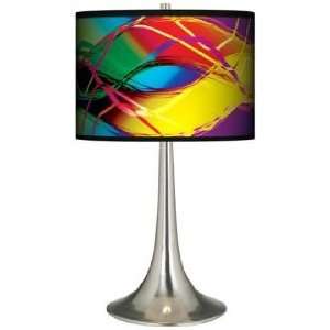  Colors In Motion (Light) Giclee Trumpet Table Lamp