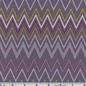  45 Wide Garden Friends Zig Zag Zoo Grey Fabric By The 