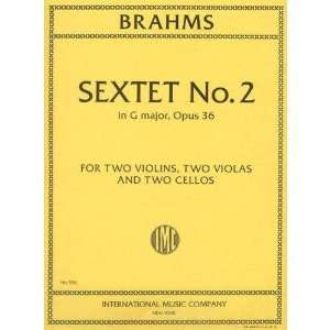  Brahms, Johannes   Sextet No. 2 In G Major Op. 36 for Two 