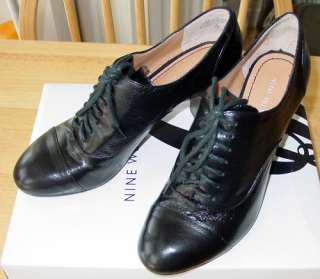   Womens Roothy Dress Oxford Shoes 7 M –black leather lace up shootie