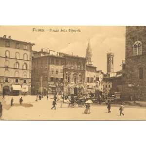   Vintage Postcard Piazza della Signoria Florence Italy 