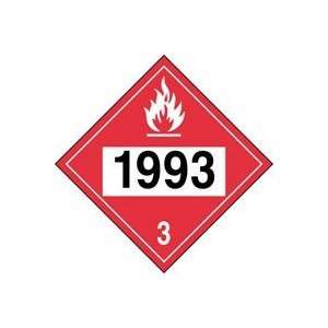Pre Printed 4 Digit DOT Placards 1993 (FLAMMABLE LIQUID, COMBUSTIBLE 