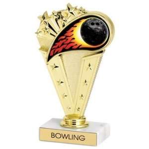  Bowling Trophies   6 Â½ inch bowling flame trophy on 