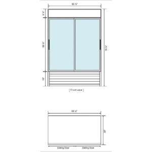  Blue Air Refrigeration BAGR48 48 cu ft. 2 Glass Door Commercial 