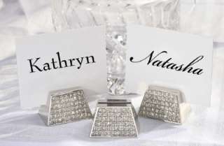30 Crystal Diamond Wedding Event Place Card Holders  