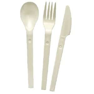  EcoLogic Premium Biobased Cutlery Pack (Knife, Spoon, Fork 