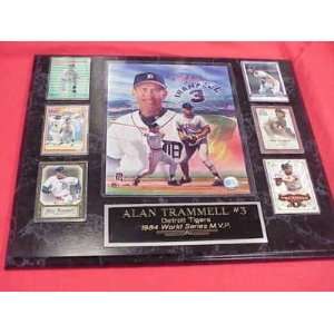 Tigers Alan Trammell EXTRA LARGE PLAQUE w/6 CARDS   Framed MLB Photos 