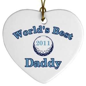   Daddy Ornament Design: Custom Porcelain Heart Ornament: Home & Kitchen