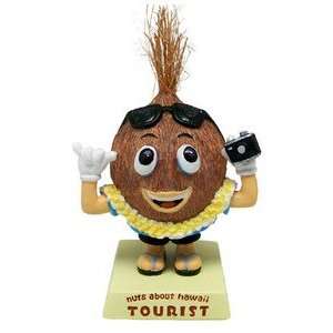   Nuts About Hawaii Bobble Head Figurine Tourist 3 in.