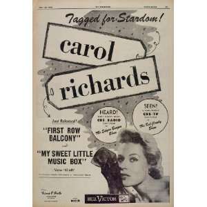   Richards RCA Victor Record Sheils   Original Print Ad