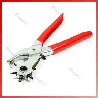 Revolving Leather Canvas Belt Punch Punching Plier Hole  