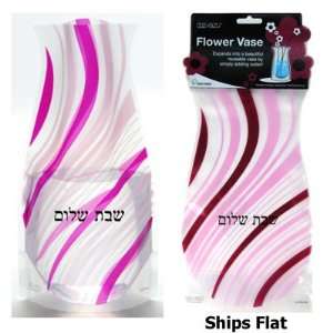  Flower Vase Shabbat Shalom Purple Vazu Vases, Judaica 