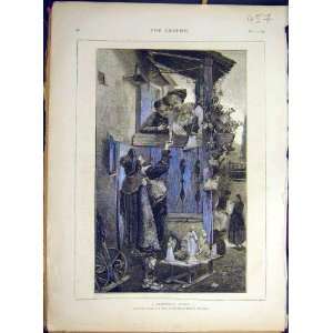 1874 Tempting Offer Weisz Man Statues Selling Ladies 