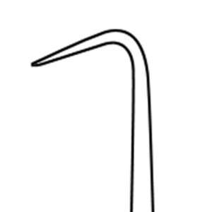  COTTLE Skin Hook, 5 1/2 (14 cm), small, shallow curve 