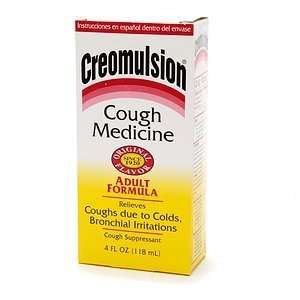 Creomulsion Cough Medicine, Adult Formula, Original 4 fl oz (Quantity 