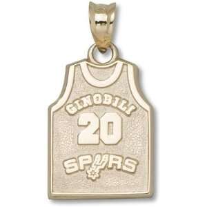  San Antonio Spurs Ginobili #20 Jersey 5/8 Charm/Pendant 